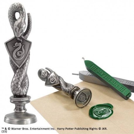 Sello de lacre Slytherin de Harry Potter con cera de dos colores
