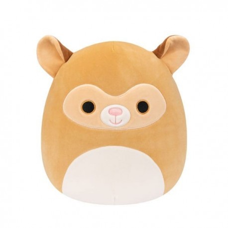 Pelúcia Squishmallows Tarsier Zaine 30 cm marrom e bege