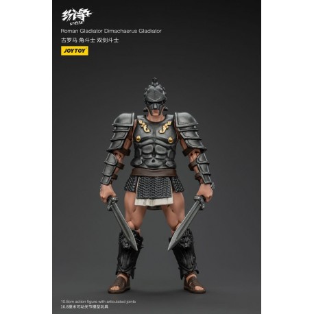 Figurine articulée Gladiateur Romain Dimachaerus avec épées et armure