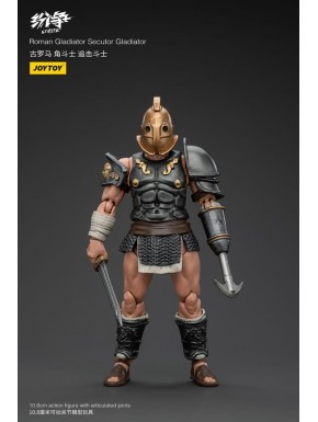 Figurine articulée Gladiateur Romain Secutor avec accessoires.