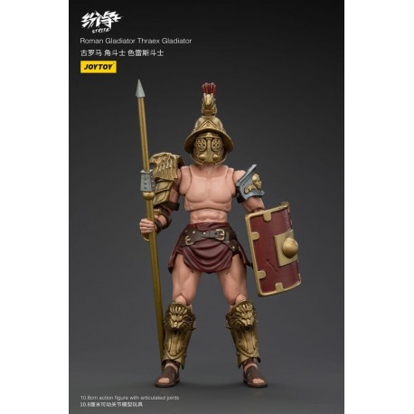 Figurine articulée de gladiateur romain Thraex de 11 cm