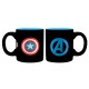 Pack gift Captain America Cup + Keychain + Glass