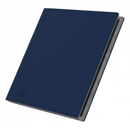 Album bleu Ultimate Guard ouvert montrant des cartes.