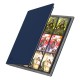 Album bleu Ultimate Guard ouvert montrant des cartes.