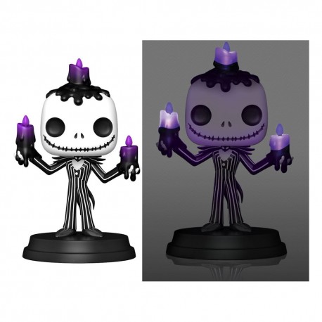 Figura de Vinilo Jack Skellington 15 cm con velas moradas
