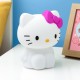 Luminária Hello Kitty com laço rosa iluminada