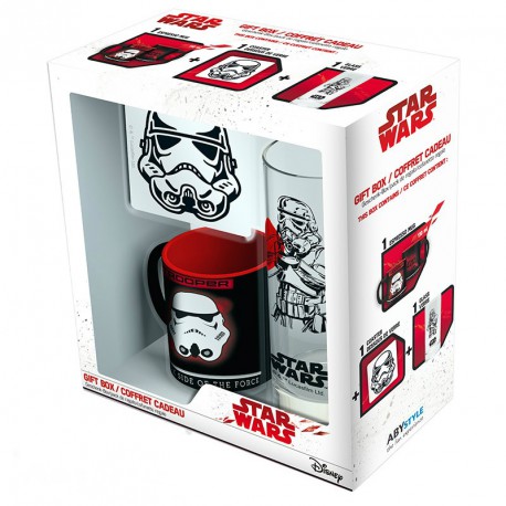 Pack regalo Stormtrooper Taza + Vaso + Posavasos