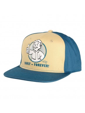 Gorra Snapback Fallout Vault Forever en azul y beige