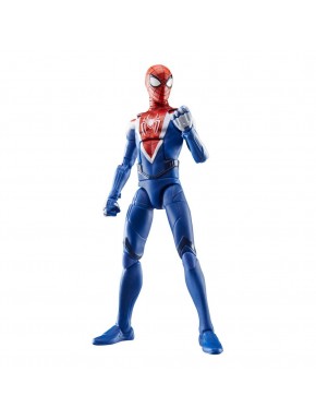 Figura de acción Miles Morales con traje mejorado.