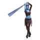Figura de Aayla Secura con sable de luz azul