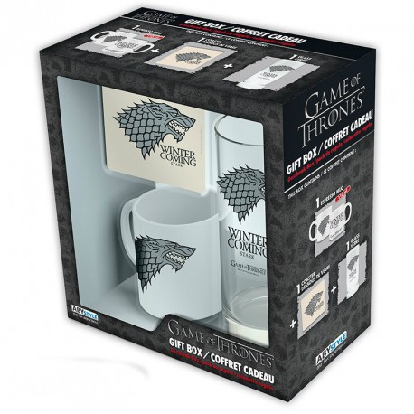 Gift Pack Stark Mug + Glass + Coasters