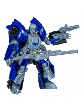 Figurine Wheeljack (Que) de Transformers en mode robot.