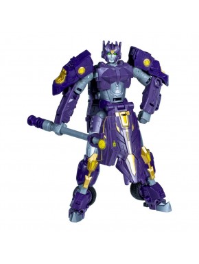 Figura de acción Solus Prime en color morado con martillo.