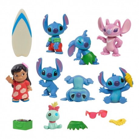 Pack de 8 minifiguras de Lilo & Stitch con accesorios
