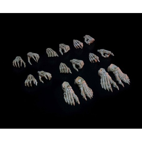 Acessórios de mãos e pés esqueléticos Mythic Legions