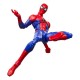 Figurine Peter Parker Marvel Legends en costume rouge et bleu.