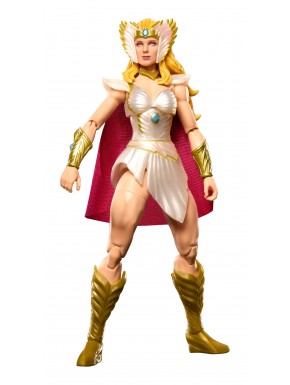 Figura articulada de She-Ra con accesorios dorados.