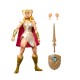 Figura articulada de She-Ra con accesorios dorados.