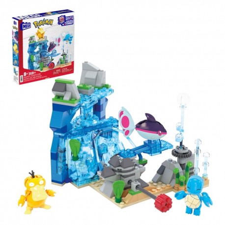 Kit de construção Pokémon com Squirtle, Psyduck e Finneon.