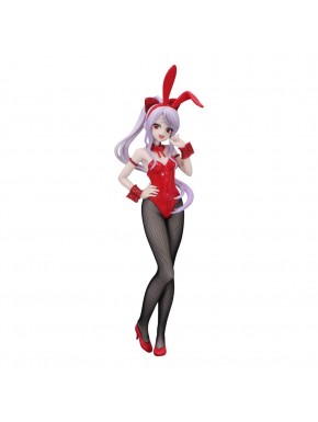 Estátua de Shalltear de Overlord em traje de coelhinha vermelha