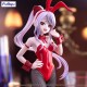Estátua de Shalltear de Overlord em traje de coelhinha vermelha