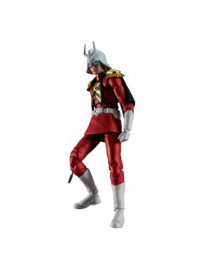 Figura de 10 cm de Char Aznable de Gundam, detalles en rojo y dorado