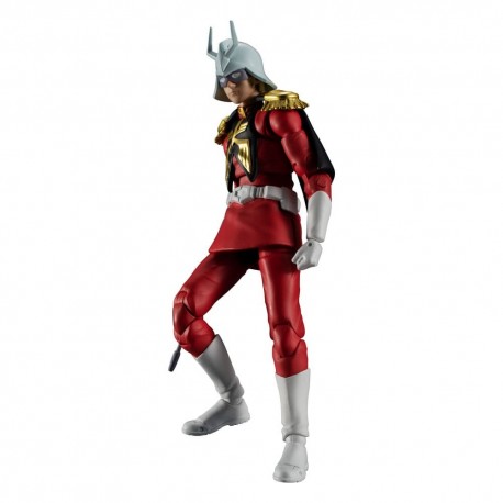 Figura de 10 cm de Char Aznable de Gundam, detalles en rojo y dorado