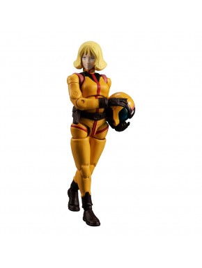 Figura de Sayla Mass con uniforme amarillo de Gundam.