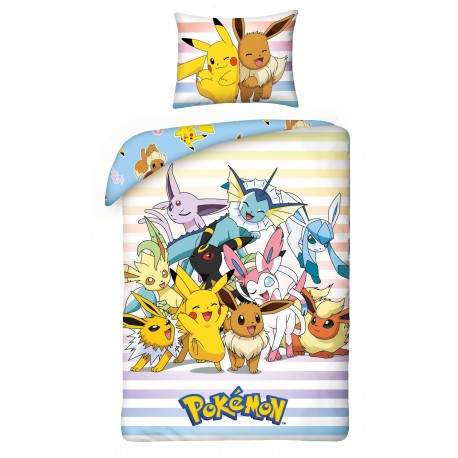 Funda nórdica Pokémon con Pikachu y Eevee