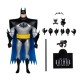 Figura articulada de Batman plata y negro de 15 cm