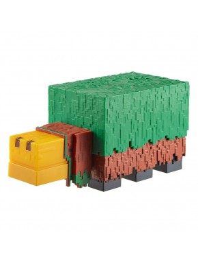 Figura Sniffer de Minecraft en colores vivos con diseño pixelado.