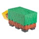 Figura Sniffer de Minecraft en colores vivos con diseño pixelado.