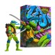 Figurine de Leonardo de Ninja Turtles avec boîte thématique Comic Con