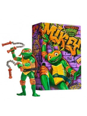 Figurine Michelangelo des Tortues Ninja avec boîte thématique