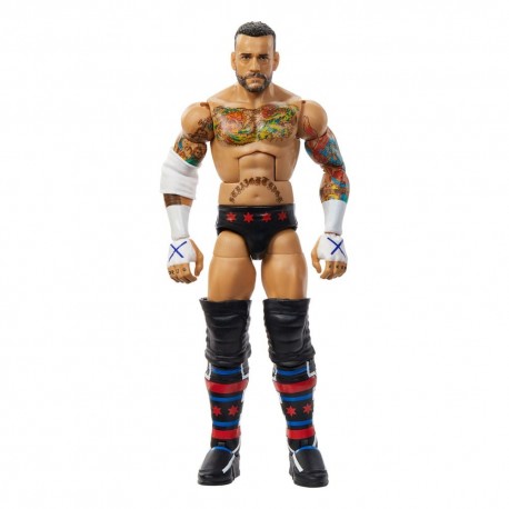 Figura WWE CM Punk 15 cm con accesorios.