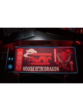 Tapis de souris Maison du Dragon avec chargeur et LED