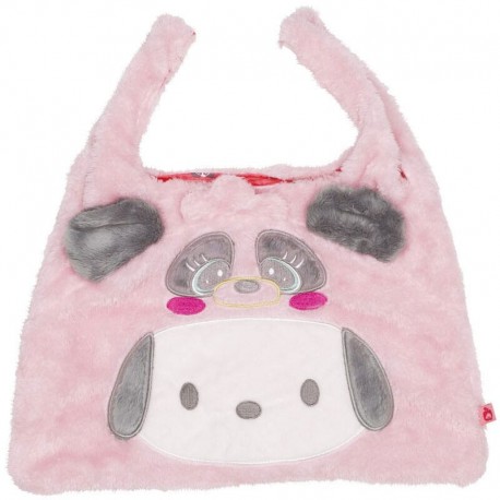Bolso de mano Pochakon Sanrio rosa y gris