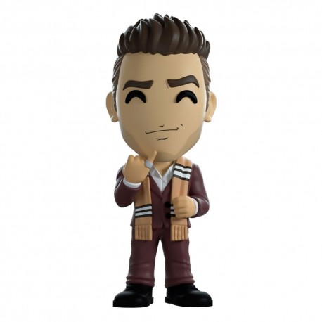 Figura de vinilo de 10 cm de MJF en traje burdeos