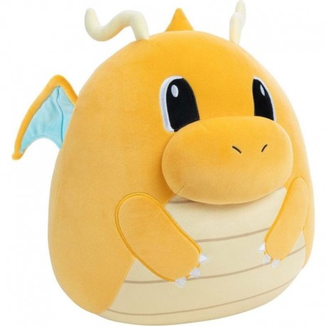 Peluche Dragonite Squishmallows jaune avec ailes bleues