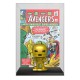 Figura de vinilo dorada de Iron Man con portada de Avengers