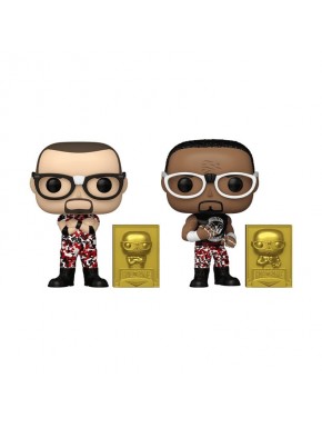 Dos figuras POP! de The Dudley Boyz con placas doradas Hall of Fame