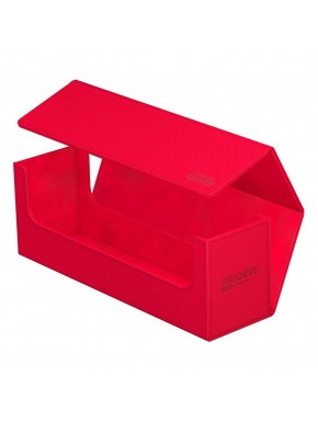 Estuche rojo Ultimate Guard Arkhive 400+ abierto