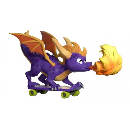 Figura de Spyro em skateboard lançando fogo