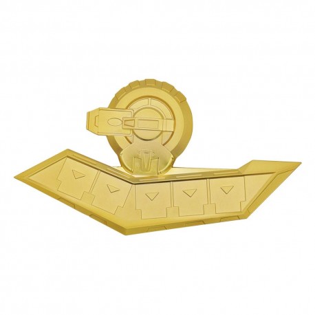 Réplica mini disco de duelo Yu-Gi-Oh! ouro 24K