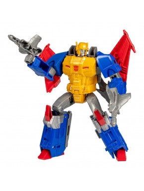 Figurine Transformers Metalhawk 18 cm en couleurs rouge, bleu et jaune