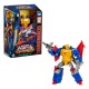 Figura Transformers Metalhawk de 18 cm en colores rojo, azul y amarillo