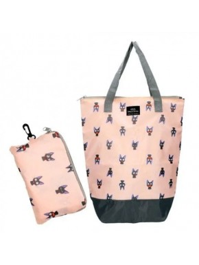 Bolsa nevera rosa con diseño de Jiji de Nicky
