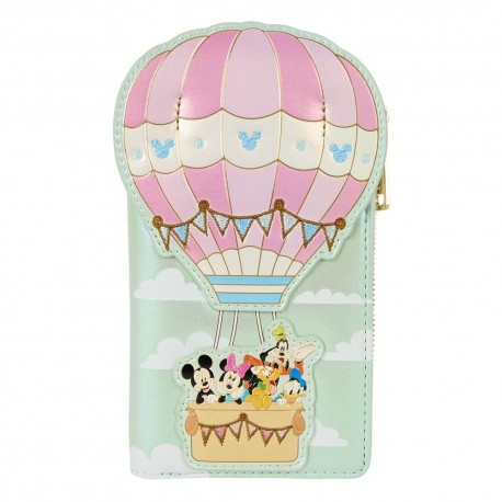 Carteira Disney com Mickey e Amigos em balão de ar quente