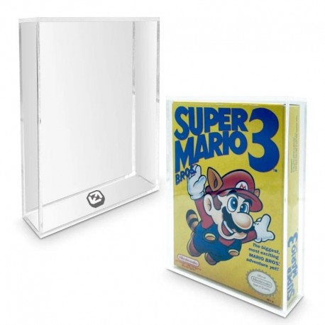 Caja de acrílico protectora para juegos NES, pack de 2