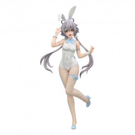 Estátua PVC Luo Tian Yi com traje branco e detalhes azuis